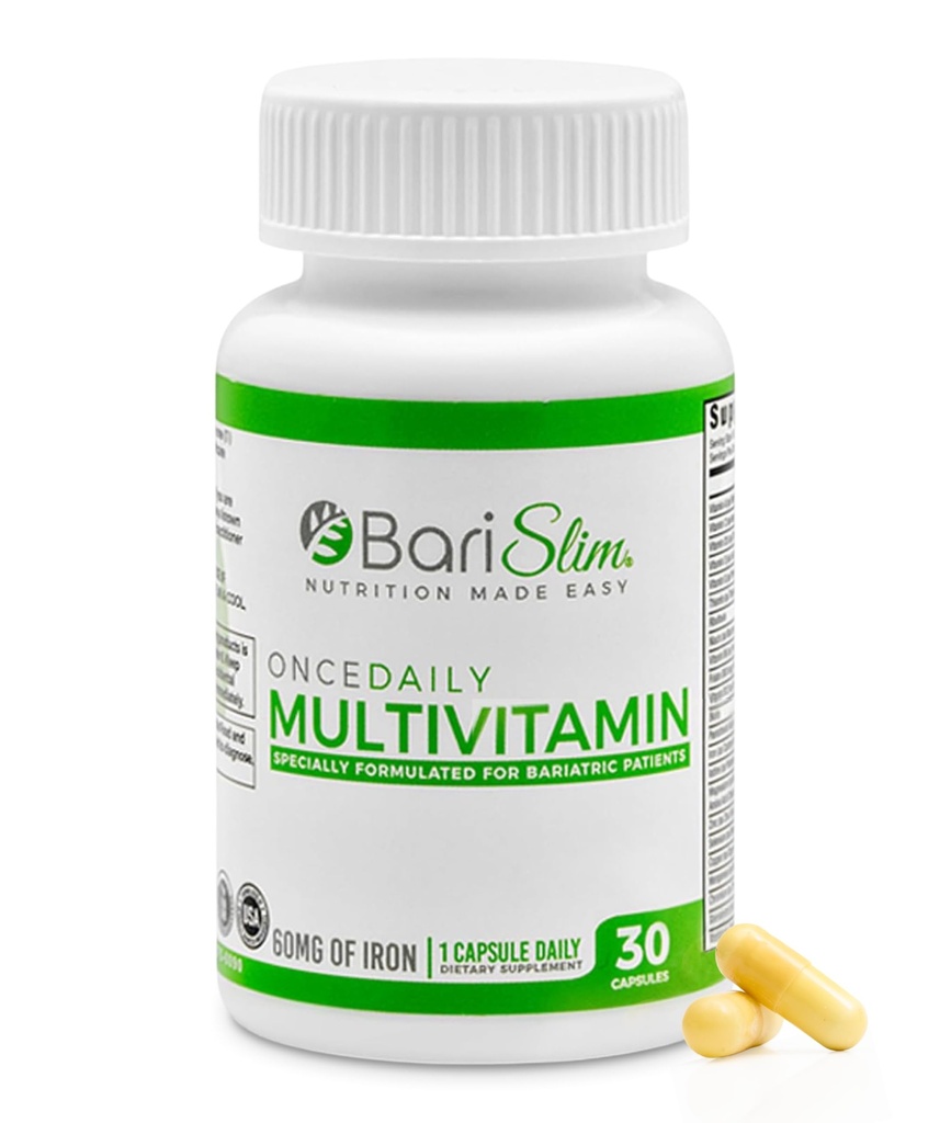 Barislim Once Daily Bariatric Multivitamin Capsule - 60mg Σιδήρου - Βαριατρική Βιταμίνη & Συμπλήρωμα για Μεταχειρουργική Συμπεριλαμβανομένου Γαστρικού Bypass & Gastric Sleeve 