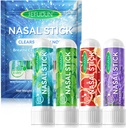 4PCS Ρινική Stick, Nasal Inhaler Stick, Inhaler Ρινική Stick για Sinus Relief & Vertigo Relief, Aromatherapy Inhaler Made with Essential Oils+Menthol (Mint,Wintermint,Tropical,Lavender)