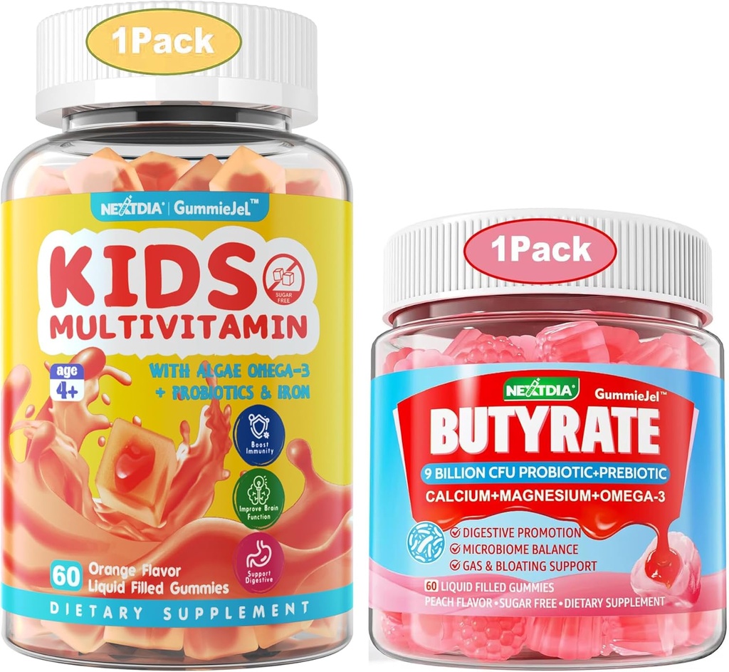 Παιδιά Πολυβιταμίνη Gummies με σίδηρο + Butyrate Gummies με προβιοτικό + προβιοτικό + μεταβιοτικό