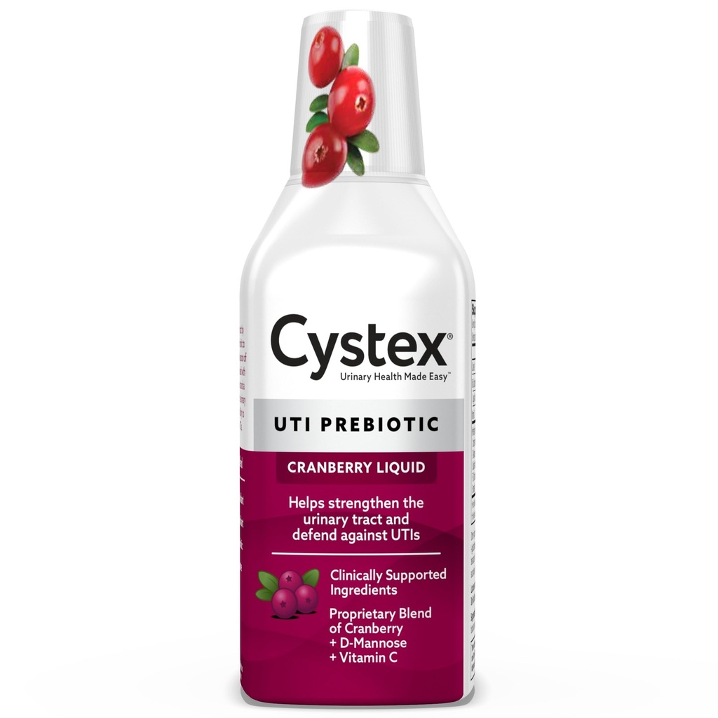 Cystex UTI Υποστήριξη & Συμπλήρωμα Ούρων - Προβιοτικό χωρίς ζάχαρη Cranberry με D-Mannose, Βιταμίνη C, & Bromelain για UTI Προστασία & Συντήρηση - Υγρή Φόρμουλα - 7,6 fl oz - (Pack of 1)