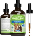 Pet Wellbeing Healthy Gums for Dogs - Όσπρια & Οδοντιατρική Υγεία, Στοματική Φροντίδα, Υγιεινή αναπνοή, Συνένζυμο Q10, Οξείδιο ψευδαργύρου, Calendula, Marshmallow Root - Κτηνιατρική Ολιστική Topic 4 oz (118 ml)