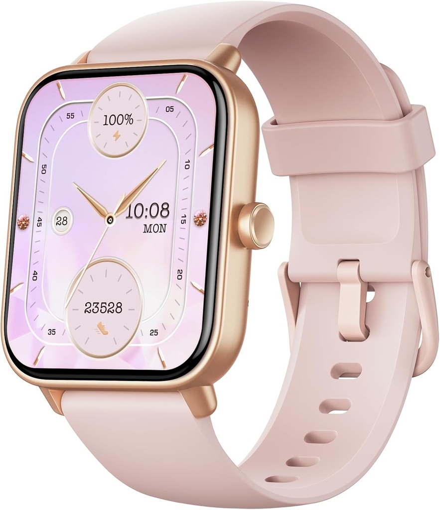 Fitpolo Smart Watch for Women,1.8" Touchscreen Fitness Tracker Bluetooth Call Alexa SpO2 Heart Rate Monitor Sleep Calorie Step Counter Αδιάβροχη δραστηριότητα Tracker και Smartwatch για Android iPhone