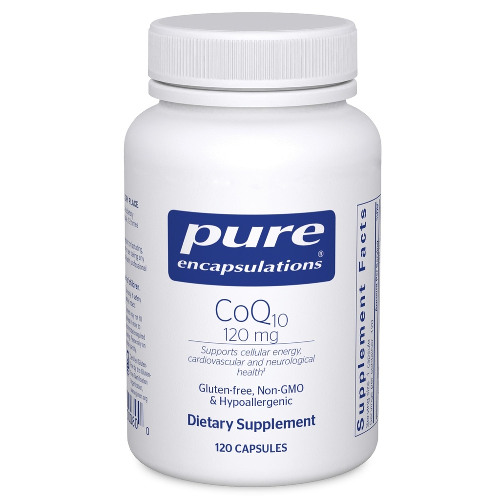 Pure Encapsulations CoQ10 120 mg - Coenzyme Q10 συμπλήρωμα για την υγεία της καρδιάς, την ενέργεια, τα αντιοξειδωτικά, τον εγκέφαλο και τη μνήμη υγεία - Κυτταρική υγεία, γνωστική & καρδιοαγγειακή υποστήριξη* - 120 κάψουλες
