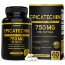 Epicatechin Extract 750mg Per Serving - (60 κάψουλες) - Υποστηρίζει Lean Μύες, Nitric Oxide, Myostatin Inhibitor, Stamina, Αντοχή, Αντλία & Κέρδη - Μη ΓΤΟ & Vegan Συμπλήρωμα - (60 Count)