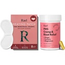 Rael Bundle - Συμπλήρωμα PMS για τις γυναίκες (28 κάψουλες) & Βότανο Επιθέματα Θέρμανσης (Large, 8 Count)