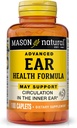 MASON NATURAL Advanced Ear Health, 33 Day Supply, Υποστηρίζει την κανονική κυκλοφορία στο εσωτερικό αυτί & δαχτυλίδι, 100 Caplets