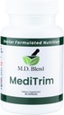 M.D. MediTrim - Expert Formulated Supplement Energy, Satity, & Physique Goals - Smooth System Balance - Πράσινο Coffee Bean, Πράσινο Τσάι, Μηλίτη Ξίδι, Χιβίσκος - 90 Κάψουλες