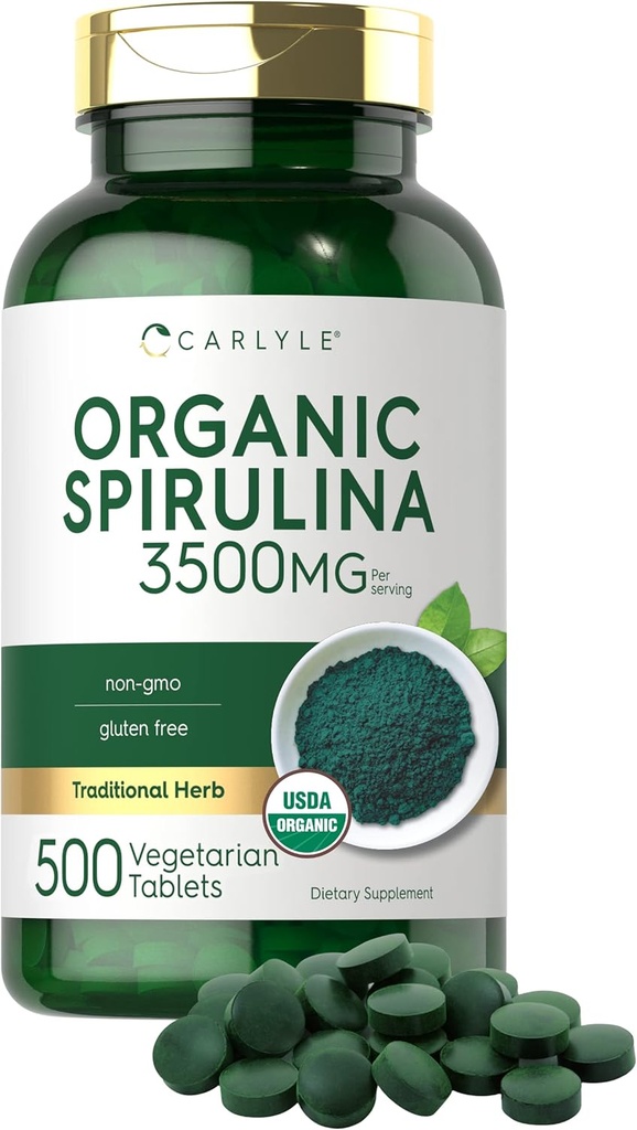 Carlyle Βιολογικά δισκία Spirulina 3500mg 