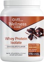 Επέκταση ζωής Wellness Code® Whey Protein Isolate (Χοκολάτη), Πρωτεΐνες και διακλαδισμένα-Αλυσιδωτά Αμινοξέα για την ανάπτυξη των μυών & την ανοσοποιητική υγεία, χωρίς προσθήκη ζάχαρης, χωρίς γλουτένη, μη ΓΤΟ, 437 γραμμάρια, 20 υπηρεσίες