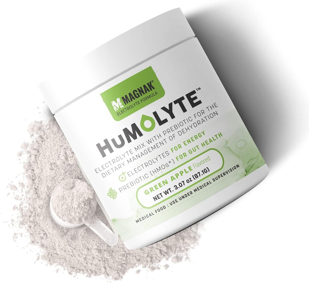 Humolyte Ηλεκτρολυτική Σκόνη για Ασθενείς της Χημειοθεραπείας – Πατενταρισμένο HMO Formula για την Ενυδάτωση & την Υγεία των Πρεβιοτικών, Χωρίς Γλουτένη, Πράσινη Γεύσεις Apple, 3,07 oz