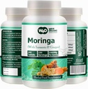 Moringa Tablets με Turmeric και Ginger, 300 χάπια, 5μηνη προμήθεια, 150 Serving, 1000 Mg ανά υπηρεσία. Μία κάψουλα με πολλαπλά οφέλη - Υποστηρίζει Digestive Health(Pack of 1)