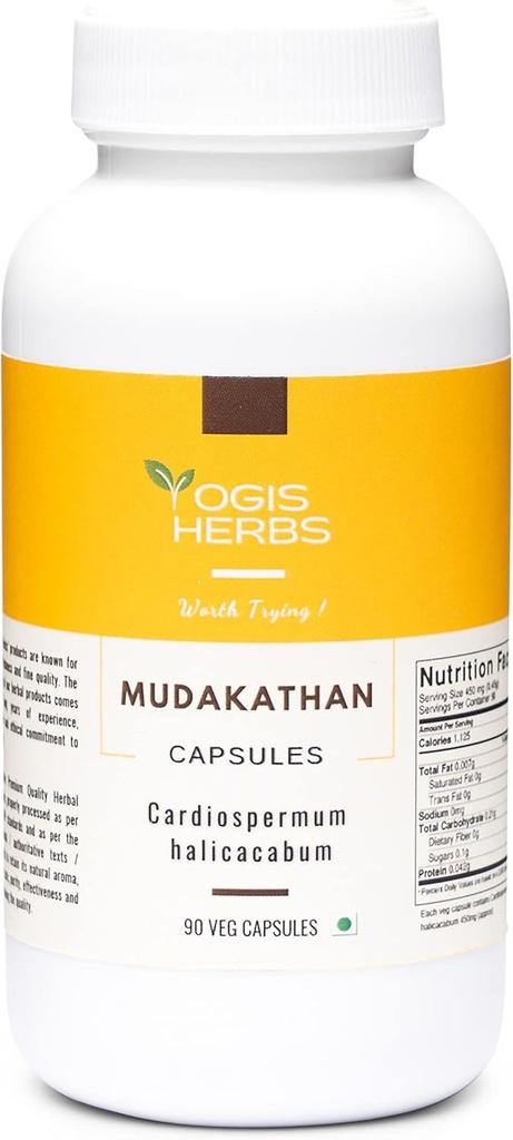 YOGIS HERBS Mudakathan Κάψουλες (Cardiospermum Halicacabum) 