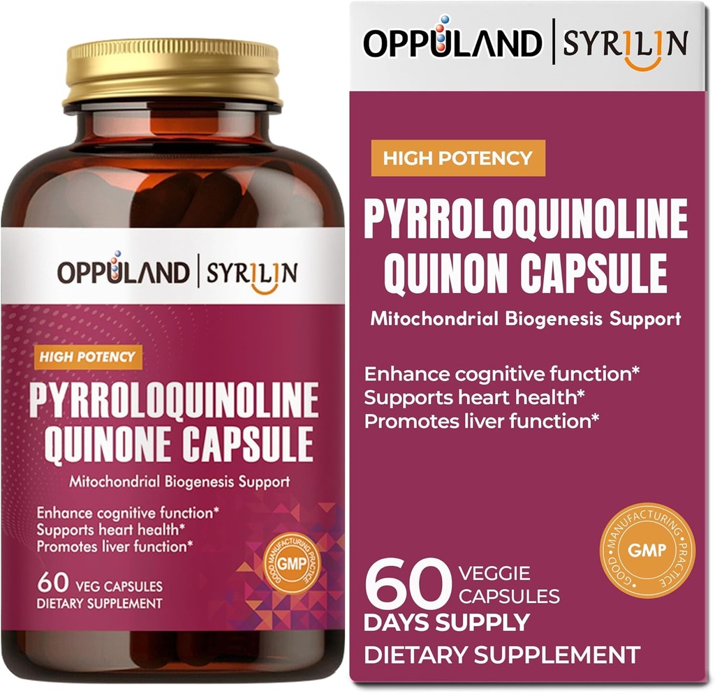 Pyrroloquinoline Quinone-PQQ Supplement 20 mg-Supports Heart Health*-Gluten-Free,Non-GMO,Vegetarian-60 Veg Capsules