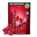 PowderVitamin Electrolytes Powder Plus (100 μερίδες) Hibiscus Electrolyte Powder Zero Calorie Keto,0 Sugar, No Maltodextrin,1000mg Κάλιο,120mg Ασβέστιο,120mg Μαγνήσιο, Σκόνη Ενυδάτωσης