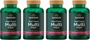 Real Food Multivitamin Multimineral Γυναικεία Πολυβιταμινούχος Υγεία των Γυναικών Ουροτραχύ στρες Ανταπόκριση Οστέινο δέρμα Καρφάκια Δερμάτων Υποστήριξη συμπλήρωμα Vegan Γλουτένη-ελεύθερος χωρίς γλουτένη-GMO 90 κάψουλες Veg Caps (4 Pack)