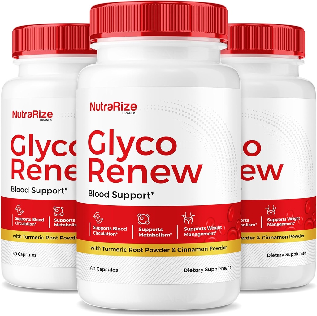NutraRize (Pack of 3 Glyco Renew Pills, All Natural Blood Support Formula, Maximum Strength Supplement to Reservate Stable Levels, Your Journey towards Health, Official Reviews (180 Κάψουλες)