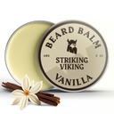 Striking Viking Beard Balm for Men - Leave in Beard Conditioner - Καλλωπιστικό Balm Made with Φυσικά παράγεται Beard Butter, Argan & Jojoba Ounce Ounce (Pack of 1), Vanilla)