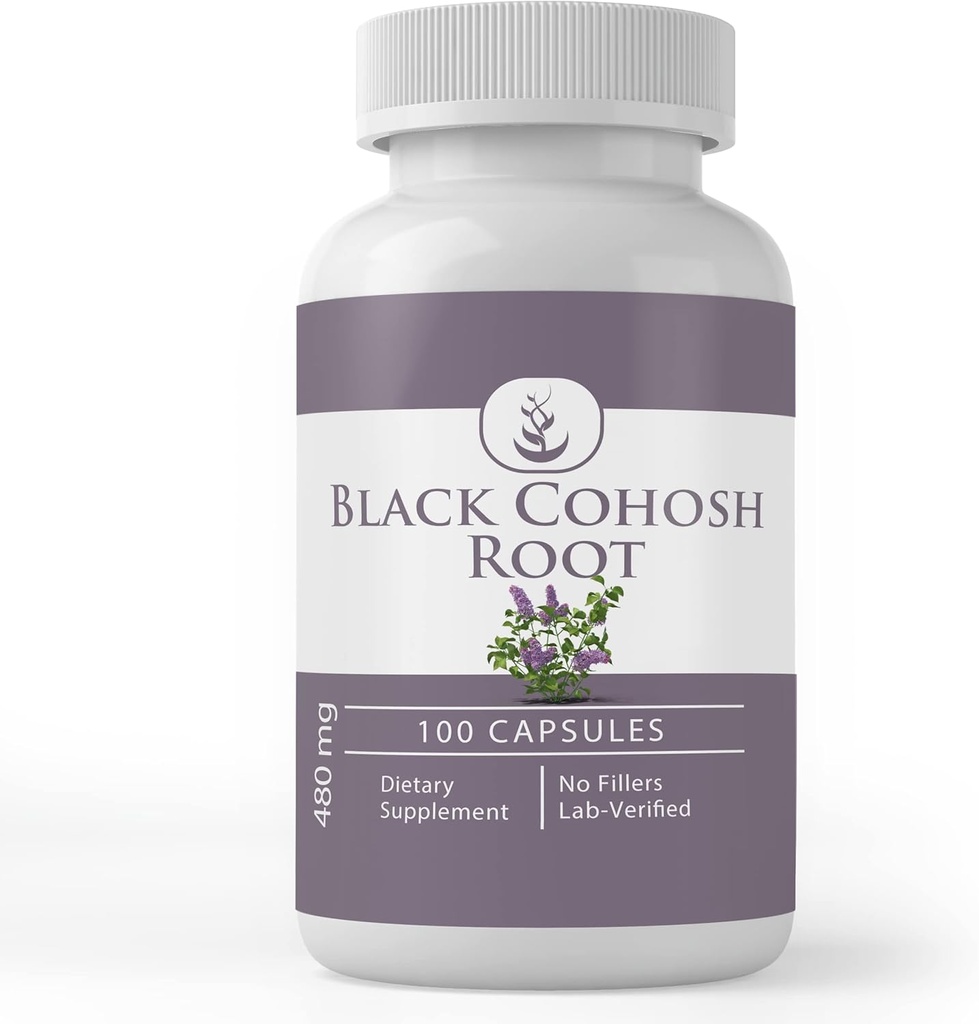 Καθαρά αρχικά συστατικά Μαύρο Cohosh Root, (100 κάψουλες) Πάντα καθαρό, χωρίς πρόσθετα ή πληρωτικά, Lab Επαληθευμένο