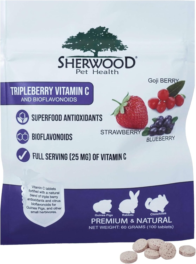 Tripleberry Vitamin C και Bioflavonoids από το Sherwood Pet Health (100 δισκία - 60 γραμμάρια)