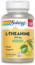 SOLARAY L Theanine 200mg, Συμπλήρωμα Υποστήριξης Mood με Βιταμίνη Β6 - Ηρεμητική Υποστήριξη Κατά τη διάρκεια του περιστασιακού στρες - Φυσικό άρωμα λεμόνι Lime - 60-Day Εγγύηση, Εργαστήριο Επαληθευμένο - 75 Μερίδες, 75 Μασώμενα