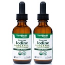 LIQUIDHEALTH USDA Organic Nascent Iodine Liquid Drops, Pure Iodine Supplement for Thyroid & Immune Support, Energy Supplement - Made in USA, Vegan, Άχρωμο, Άγευστο Βάμμα (2 Pack)