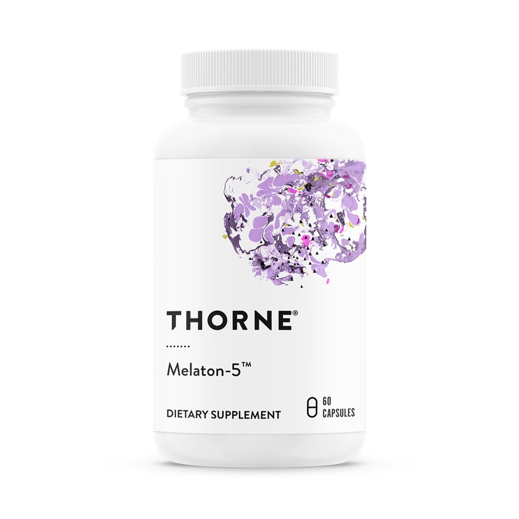 THORNE - Melaton-5-5 mg Melatonin Supplement - Supports Normal Circadian Rhythms, Restful Sleep & Relaxation* - Third-Party Certified - Gluten, Dairy & Soy-Free - 60 Capsules