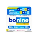 Bonine Non-Drowsy Motion Sickness Relief - Chewable Tablets with Meclizine HCL 25mg - Μη Νυσταγμένη Ιατρική για Ναυτία ή Αρρώστια Κίνησης - Cruise Essentials - Βατόμουρο Γεύση, 32 Μασώμενα δισκία