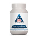 Ayush Herbs BakopaPlus - Συμπληρώματα Bacopa, Organic Bacopa for Memory & Focus, Γνωστικά χάπια υποστήριξης για ενήλικες με Ginkgo, Gotu Kola, Ashwagandha - 90 κάψουλες χορτοφάγων (1 Κόμβος)