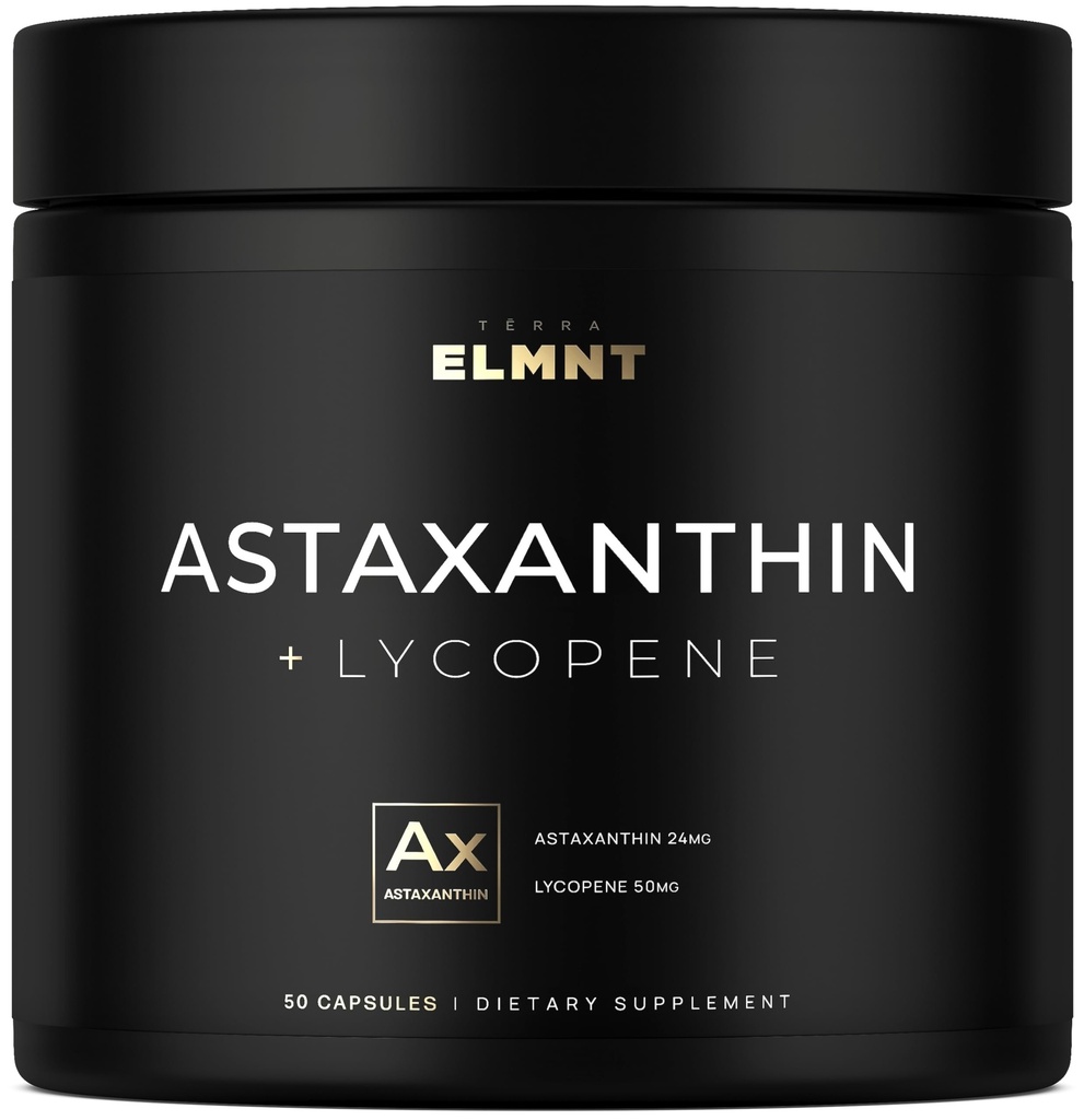 Ασταξανθίνη 24mg + Λυκοπένιο 50mg Κλινικής Δύναμης Carotenoids Συμπλήρωμα δέρματος w. 100% Φυσικό από MicroAlgae - Καλύτερα Συμπληρώματα Ασταξανθίνης για την Υγεία του Δέρματος & Χρώση - Ασταξαντίνα
