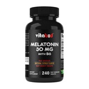 Μελατονίνη 30 mg με Βιταμίνη Β6 – 240 Δισκία ταχείας διάλυσης Υψηλής ισχύος Υποστήριξη ύπνου – Χωρίς φάρμακα, Φυσικό άρωμα εσπεριδοειδών – Χορτοφαγική, Μη ΓΤΟ, Χωρίς γλουτένη