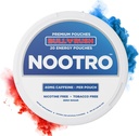 Nootro Energy Pouchs με καφεΐνη, Nootropic Pouches, 40 mg Φυσική καφεΐνη, Βιταμίνη Β6, Μαγνήσιο, Χωρίς ζάχαρη, Χωρίς νικοτίνη Pouchs, Χωρίς καπνό, 20 Pouchs Per Can, 1 Pack (Bull Rush)