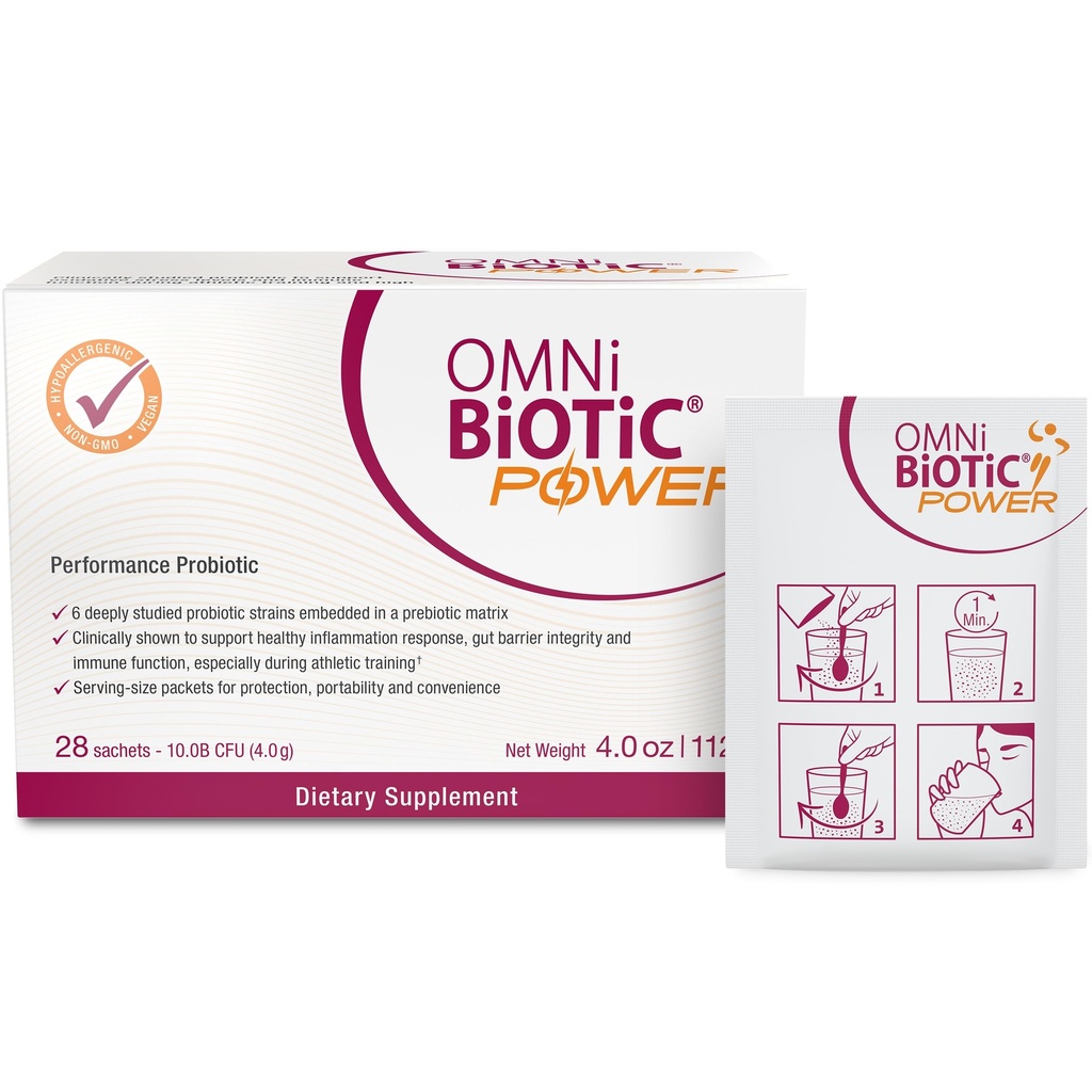 Power High Performance Daily Probiotic Supplement - Probiotic Powder with Magnesium Citrate for an Active Lifestyle - Υποστηρίζει την υγεία των οστών, την αποκατάσταση των μυών, και την ενέργεια - Vegan, μη-GMO (30 υπηρεσίες)