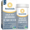 Renew Life Probiotic Adult 50 Plus Probiotic Κάψουλες, Ημερήσια Συμπληρώματα Υποστηρίζει Ουρία, Πεποίθηση και Ανοσολογική Υγεία, L. Rhamnosus GG, Γαλακτοκομικά, Σόγια και Χωρίς Γλουτένη, 30 Δισεκατομμύρια CFU, 30 Count