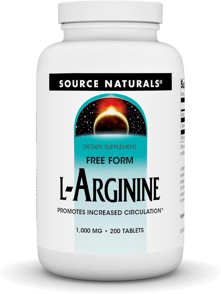 Source Naturals L-Arginine Free Form* - 1000 mg, 200 Tablets
