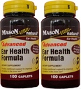 Mason Natural Advance Ear Health Formula Bioflavonoids Plus 100 Caplets ανά συσκευασία φιάλης των 2 Σύνολο 200 Caplets