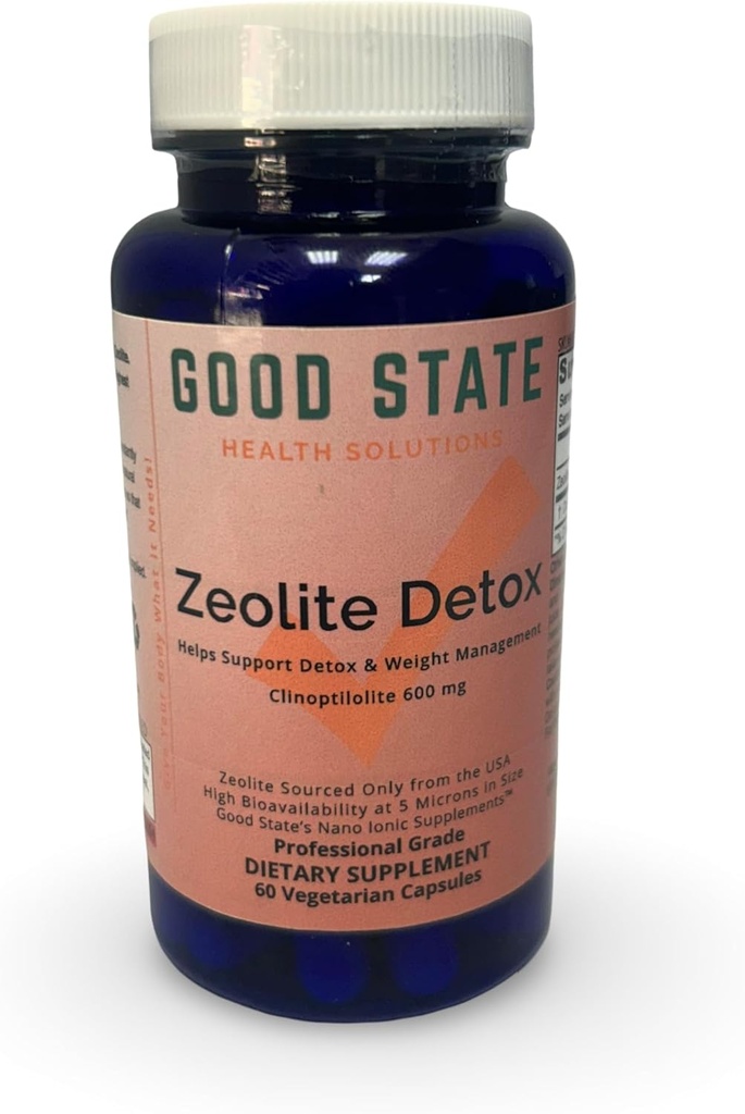 Καλή κατάσταση Zeolite Detox - Clinoptilolite 600 mg ανά κάψουλα Veggie - 60 κάψουλες - USA Supply