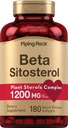 Piping Rock Beta Sitosterol Supplement for Men | 1200 mg | 180 Softgels | Plant Sterols Complex | Non-GMO, Gluten Free