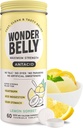 Wonderbelly Antacid, Effective Heartburn and Instant Acid Indigestion Relief, Extra Strength Chewable Tablets, 1000 mg Calcium Carbonate, No Talc or Dye, Lemon Sorbet, 60 Count