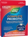 Nature's Way Complete Probiotic Pearls, Supports Digestive Balance*, 1 Billion Live Cultures, Συμπλήρωμα για άνδρες και γυναίκες, Δεν απαιτείται ψύξη, 90 softgels