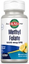 KAL methyl folate 1000 mcg, 5-MTHF Active Form, Folic Acid Supplement, Heart Health, Prenatal, Mood and Brain Support, Vegetarian, Natural Lemon ActivMelt, 60 ημερών εγγύηση, 60 Serv, 60 Micro Tablets