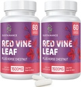 Red Vine Leaf Extract 1400mg & Horse Chestnut Extract 100mg Συμπλήρωμα για Πόδι, Vein, Κυκλοφορία, Καρδιά, Δέρμα (60 κάψουλες - 2 φιάλες)