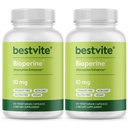 Bioperine 10mg (240 κάψουλες χορτοφάγων) (120 x 2) - Χωρίς Stearates - Vegan - Μη ΓΤΟ - Χωρίς γλουτένη - Ενίσχυση απορρόφησης
