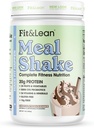 Fit & Lean Meal Shake, Fat Burning Meal Replacement, Protein, Fiber, Probiotics, Σοκολάτα, 1lb, 10 σερβιρίσματα ανά εμπορευματοκιβώτιο