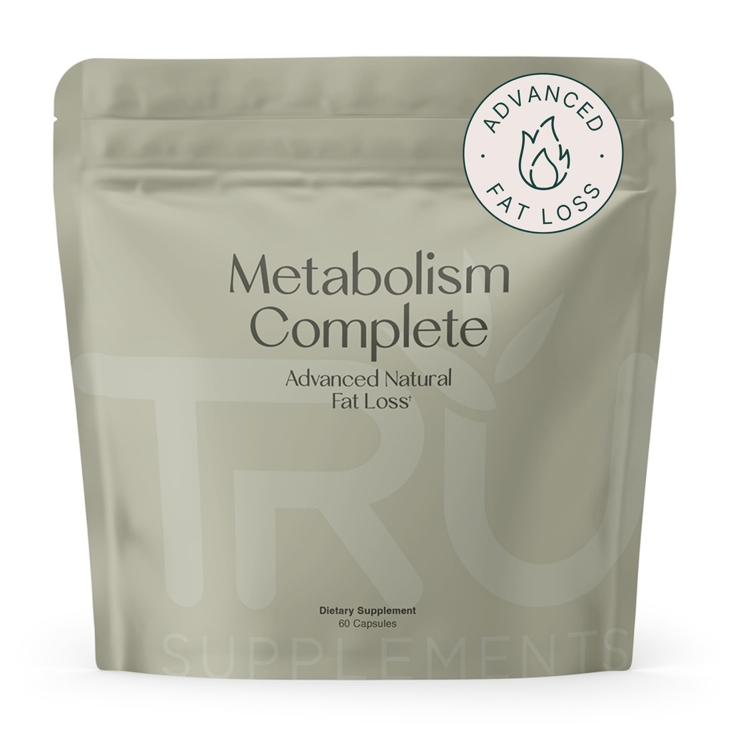TRU Supplements Metabolism, Advanced Fat Loss, Fight Cravings, Boost Mood, No Jitters or Crash, 30 Servings