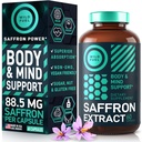 Saffron Supplements for Women and Men - 88.5mg Pure Saffron Extract - Antioxidant, Eye Health, Energy Support and Mood Booster - Vegan, Made in USA, 60 Capsules Once Daily