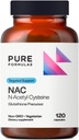 PureFormulas N-Acetyl-L-Cysteine - CAS συμπλήρωμα κάψουλες 900mg NAC, αντιοξειδωτικό Glutathion Precursor - Detox + αποκατάσταση προπόνησης, και ανοσοποιητική υποστήριξη - μη ΓΤΟ + συμπλήρωμα χορτοφάγων -120 κάψουλες