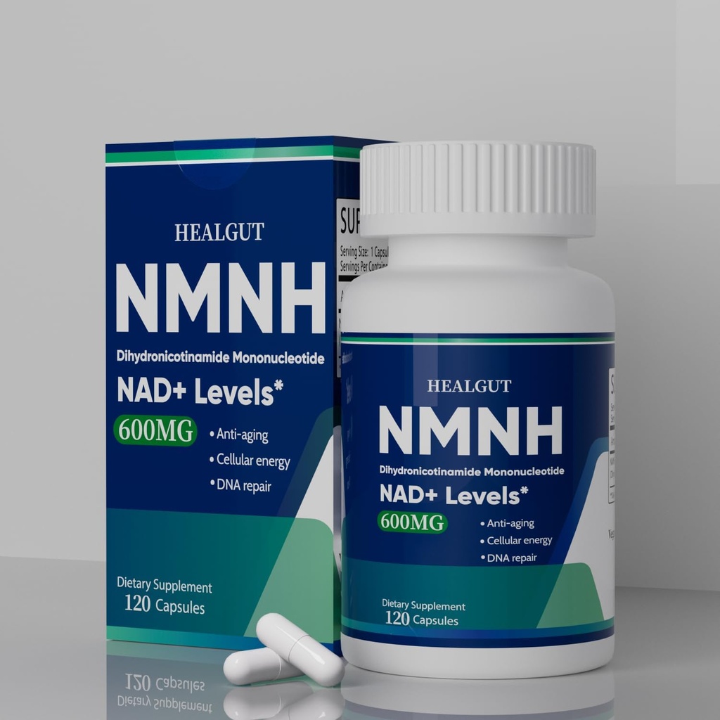 Κάψουλες NMNH: 120 Count, 600mg NMNH συμπλήρωμα για NAD+ Βελτιστοποίηση