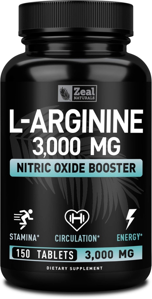 Zeal Naturals L Arginine 3000mg Κάψουλες (150 δισκία 
